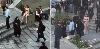 İranlı genç kadından ‘zorunlu örtünme’ kuralına karşı iç çamaşırlı eylem