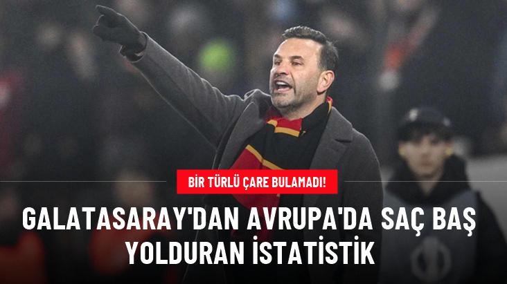 Galatasaray’dan Avrupa’da saç baş yolduran istatistik