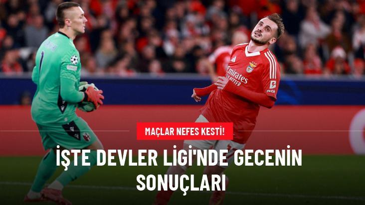 İşte Devler Ligi’nde gecenin sonuçları