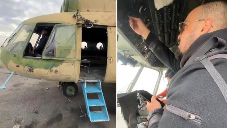 Muhaliflerin helikopter şaşkınlığı! Kullanmayı inanılmaz bir yöntemle öğreniyorlar